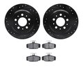Dynamic Friction Co 8602-27024, Rotors-Drilled and Slotted-Black with 5000 Euro Ceramic Brake Pads, Zinc Coated 8602-27024